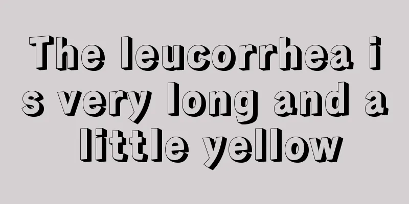 The leucorrhea is very long and a little yellow