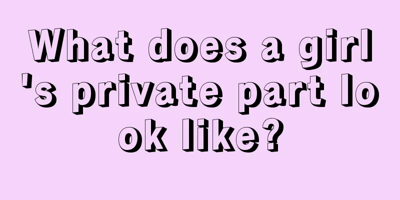 What does a girl's private part look like?