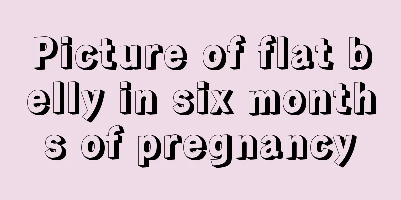 Picture of flat belly in six months of pregnancy