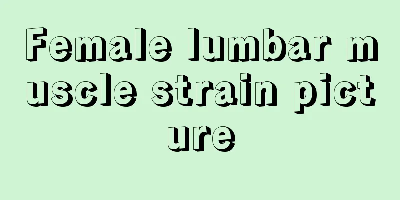 Female lumbar muscle strain picture