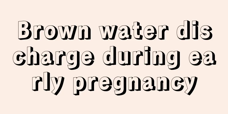 Brown water discharge during early pregnancy