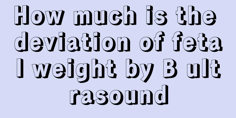 How much is the deviation of fetal weight by B ultrasound