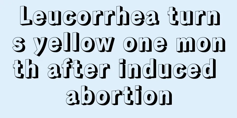 Leucorrhea turns yellow one month after induced abortion