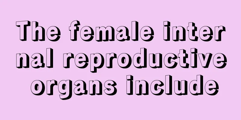 The female internal reproductive organs include