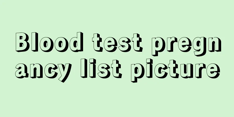 Blood test pregnancy list picture