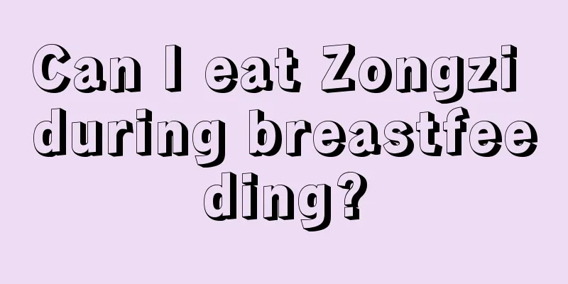 Can I eat Zongzi during breastfeeding?