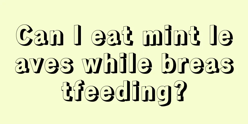 Can I eat mint leaves while breastfeeding?