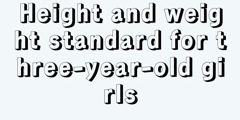 Height and weight standard for three-year-old girls