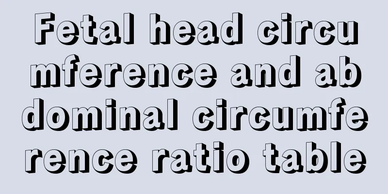 Fetal head circumference and abdominal circumference ratio table