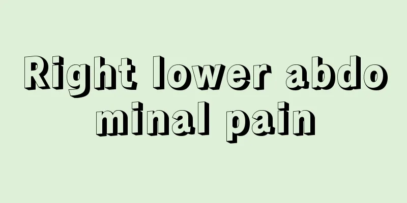 Right lower abdominal pain