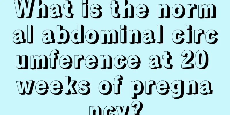 What is the normal abdominal circumference at 20 weeks of pregnancy?