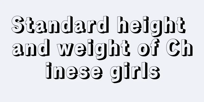 Standard height and weight of Chinese girls