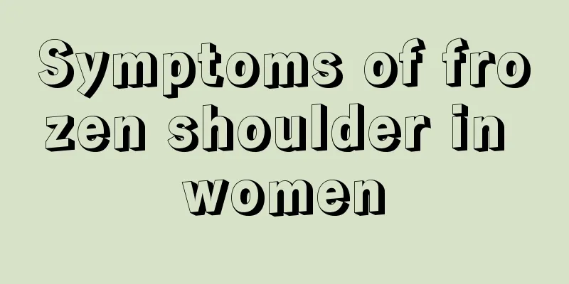 Symptoms of frozen shoulder in women