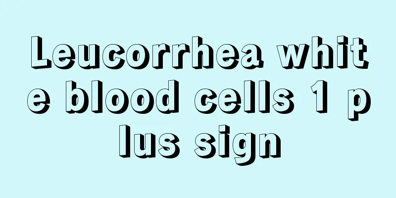 Leucorrhea white blood cells 1 plus sign