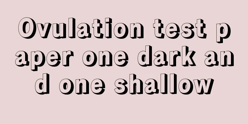 Ovulation test paper one dark and one shallow