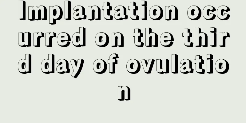 Implantation occurred on the third day of ovulation