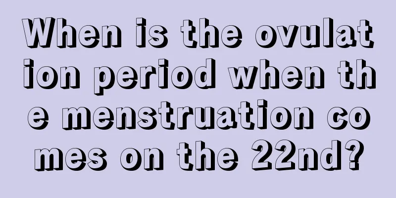 When is the ovulation period when the menstruation comes on the 22nd?