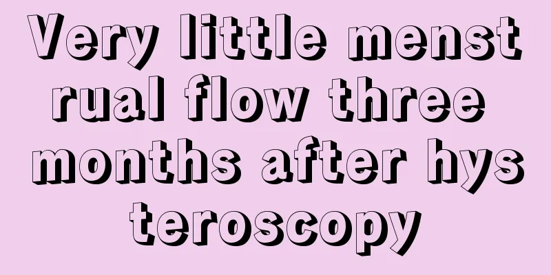 Very little menstrual flow three months after hysteroscopy