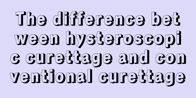 The difference between hysteroscopic curettage and conventional curettage