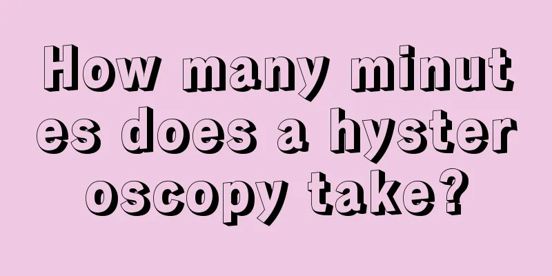 How many minutes does a hysteroscopy take?