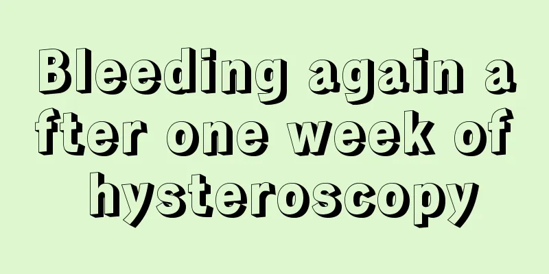 Bleeding again after one week of hysteroscopy