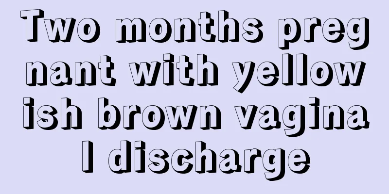 Two months pregnant with yellowish brown vaginal discharge