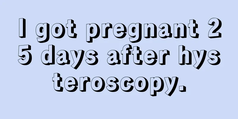 I got pregnant 25 days after hysteroscopy.