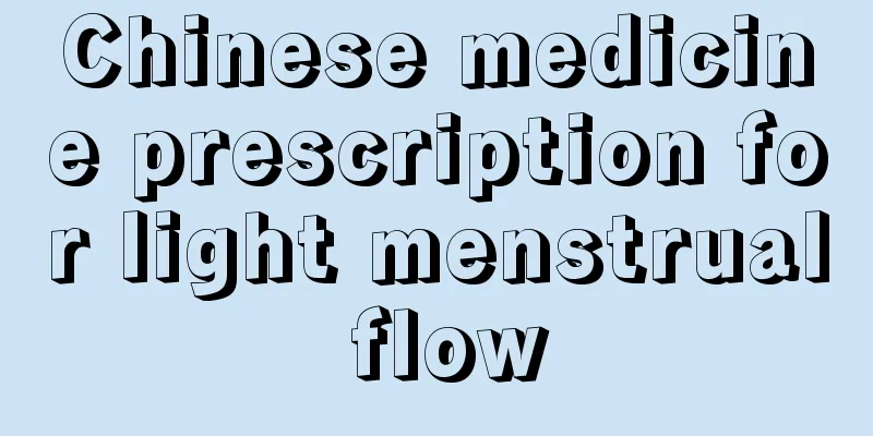 Chinese medicine prescription for light menstrual flow