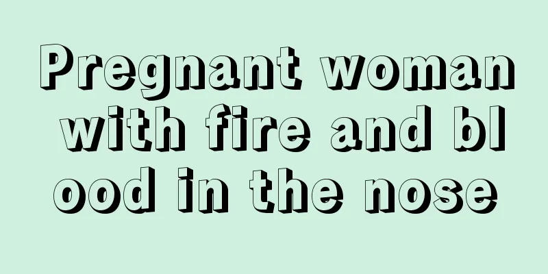 Pregnant woman with fire and blood in the nose