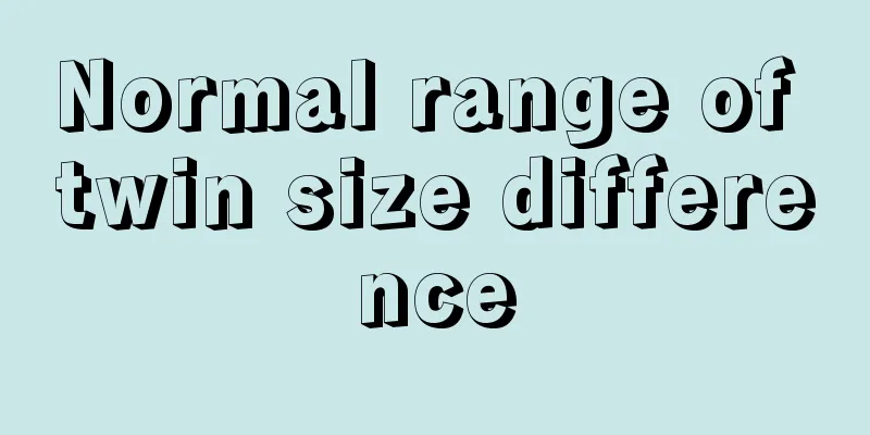 Normal range of twin size difference