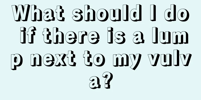 What should I do if there is a lump next to my vulva?