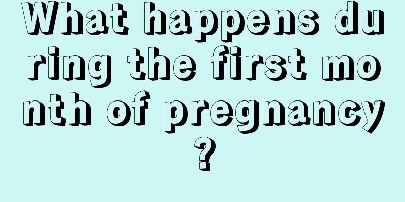 What happens during the first month of pregnancy?