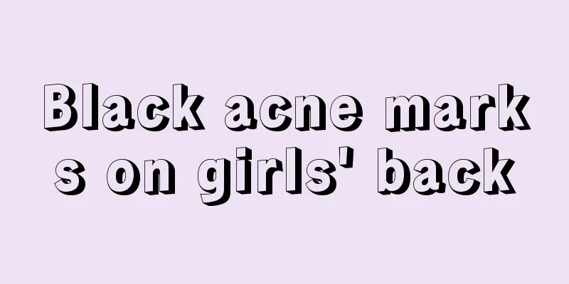 Black acne marks on girls' back