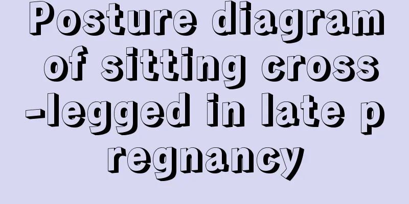 Posture diagram of sitting cross-legged in late pregnancy