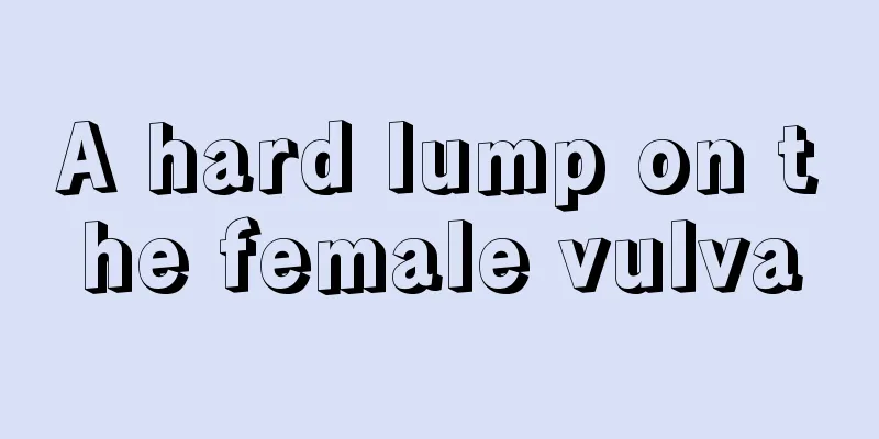 A hard lump on the female vulva