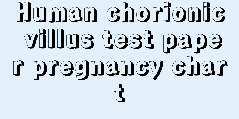 Human chorionic villus test paper pregnancy chart