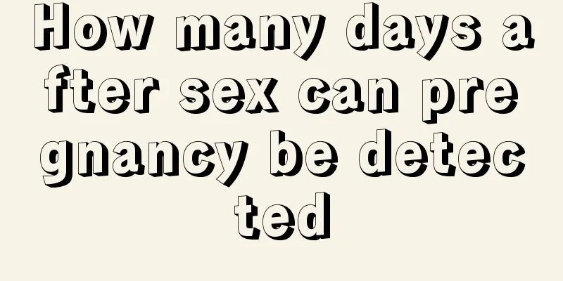 How many days after sex can pregnancy be detected