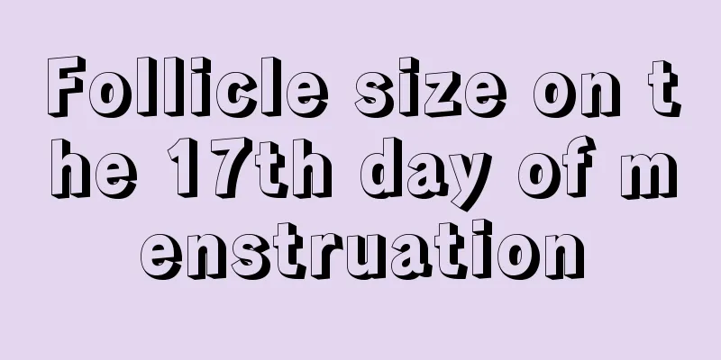 Follicle size on the 17th day of menstruation