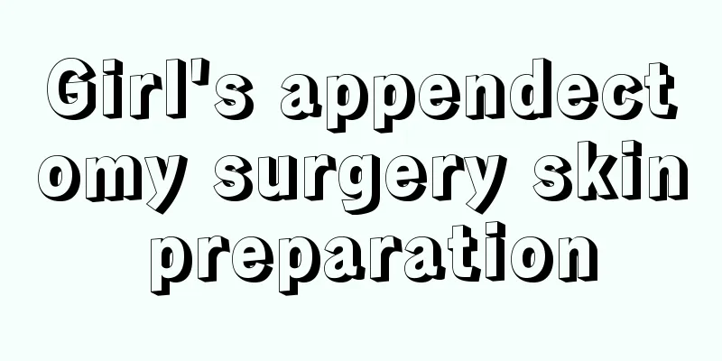 Girl's appendectomy surgery skin preparation