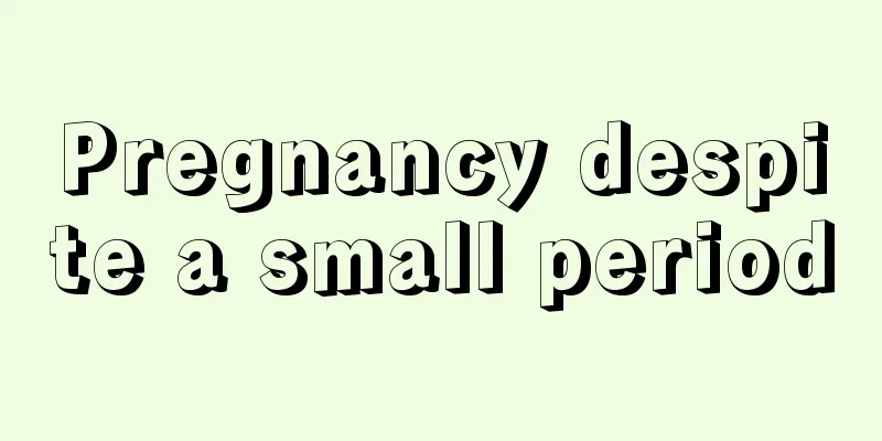 Pregnancy despite a small period