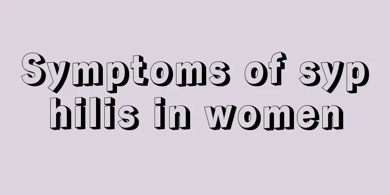 Symptoms of syphilis in women