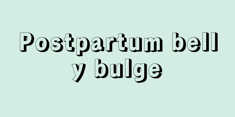 Postpartum belly bulge