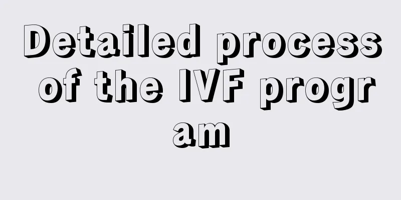 Detailed process of the IVF program