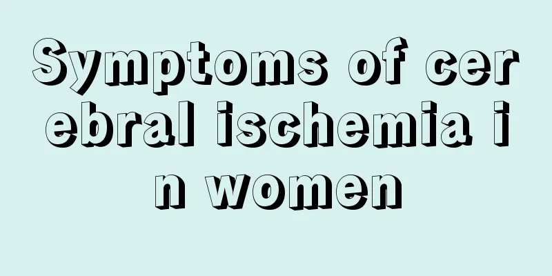 Symptoms of cerebral ischemia in women