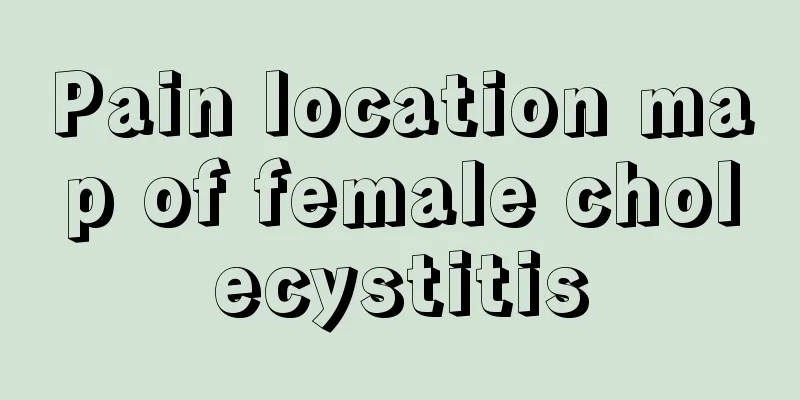 Pain location map of female cholecystitis