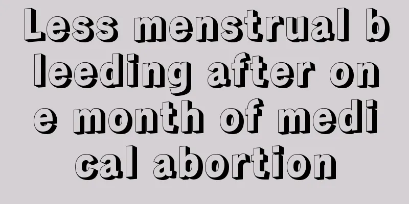 Less menstrual bleeding after one month of medical abortion