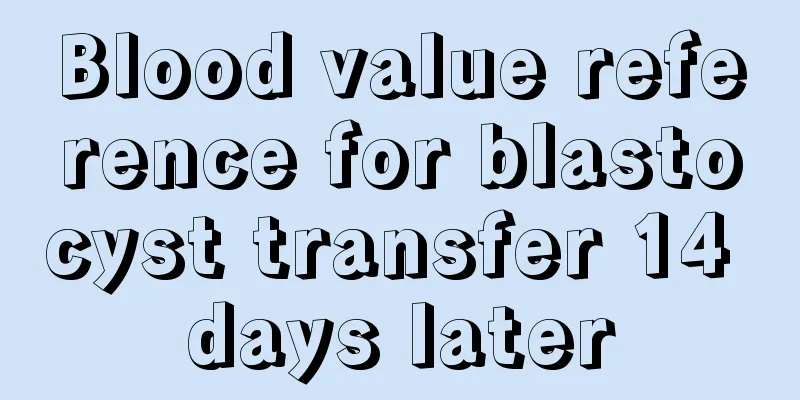 Blood value reference for blastocyst transfer 14 days later