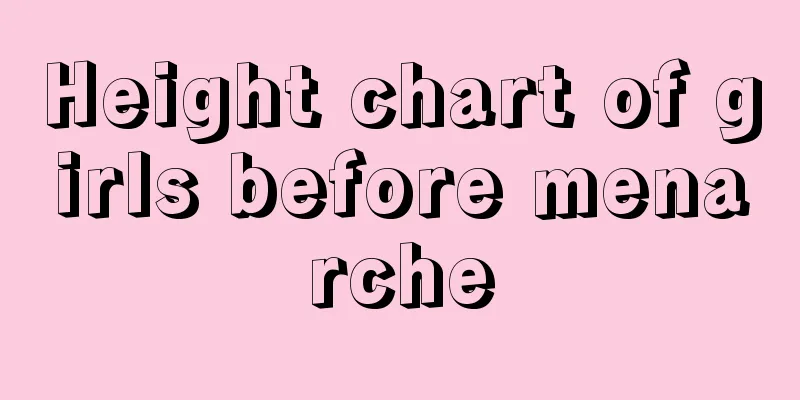 Height chart of girls before menarche