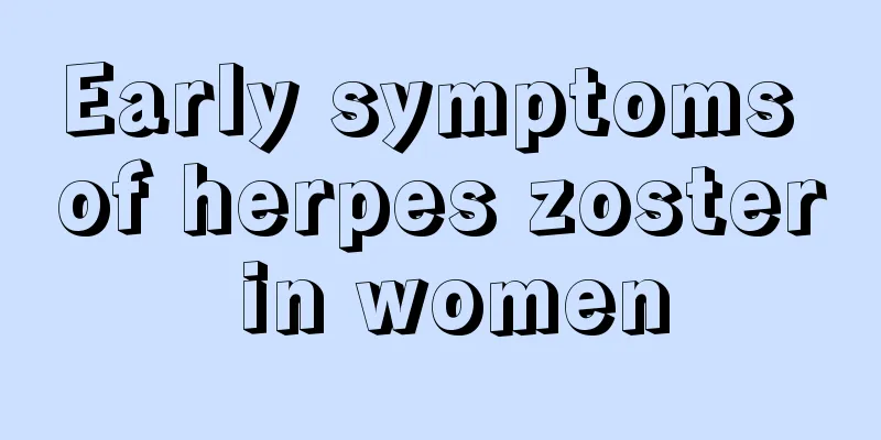 Early symptoms of herpes zoster in women