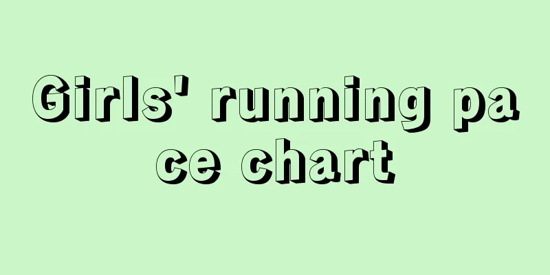 Girls' running pace chart